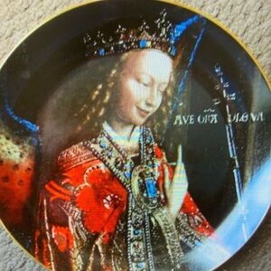 The Annunciation by Jan van Eyck made in 1986 plate # 4265 8 1/4" diameter